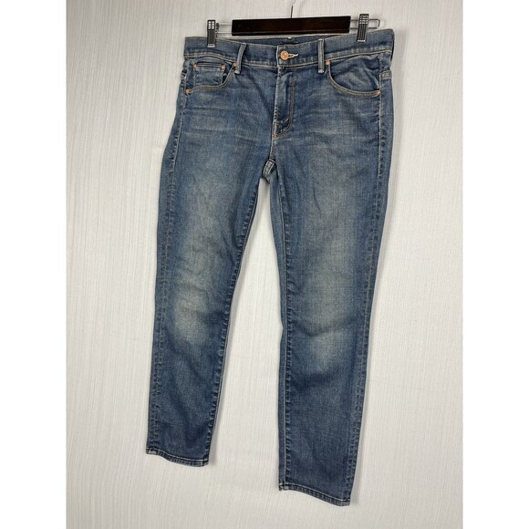 MOTHER Denim - Mother Jeans Womens 27 Blue The Looker Skinny Mid Rise Stretch Dark Wash Denim